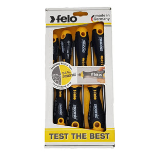 Felo 40097118 Ergonomic 7 Piece Slotted, Pozidriv, and Phillips