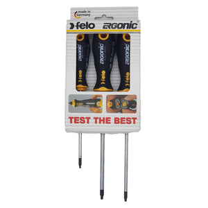Felo 40493148 Ergonic 3 Piece Square Screwdriver Set