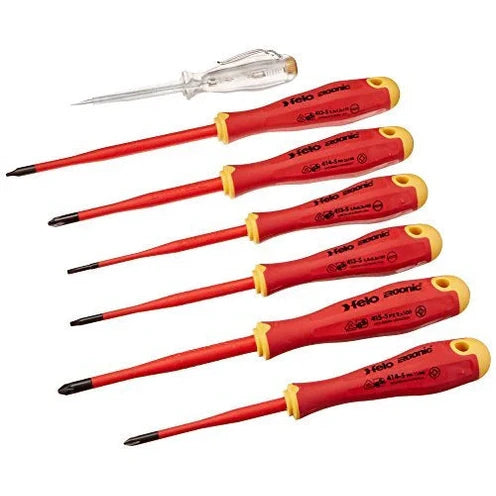 Felo 41380736 E-slim Insulated 7 Piece Screwdriver Set-Liger Tools