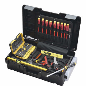 Felo 41387818 VDE Insulated Ergonic E-Slim Tool Set in XL-Boxx, 78 Pieces
