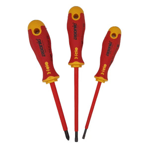 Felo 41393194 Ergonic Insulated 3 Piece Slotted & Phillips Screwdriver Set