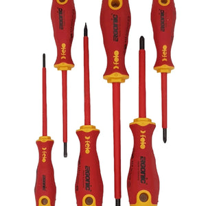 Felo 41396198 Ergonic Insulated 6 Piece Slotted & Phillips Screwdriver Set