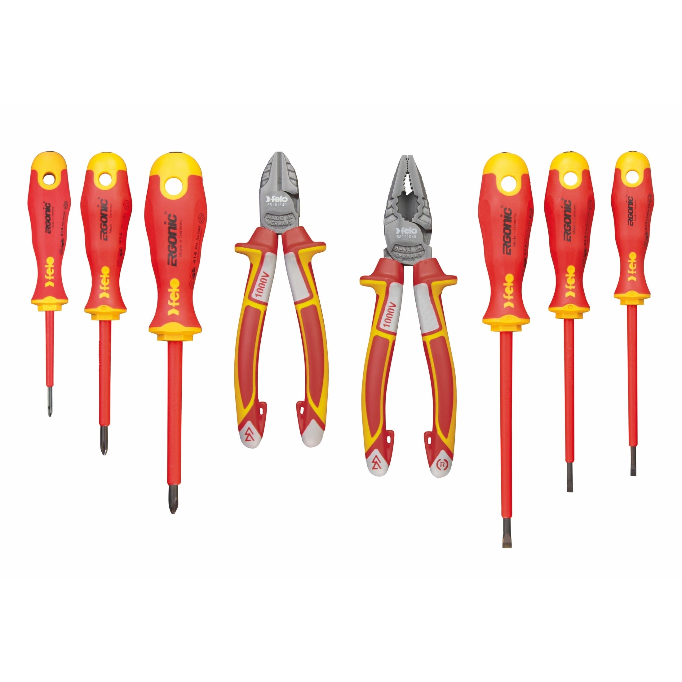 Felo 41398517 8 Piece XL Insulated Tool Set - Pliers and Screwdrivers-Liger Tools