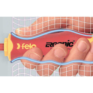 Felo 41619290 E-slim Insulated #1 x 80mm Slotted/Phillips Screwdriver