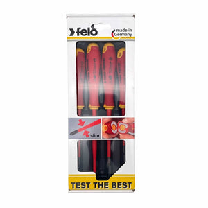 Felo 41784198 Ergonic E-SLIM SL/Z Dielectric Screwdriver Set, 4pcs