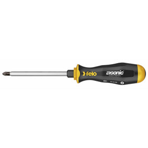 Felo 45120340 Ergonic with Striking Cap Pozidriv Screwdriver, PZ 2 x 100