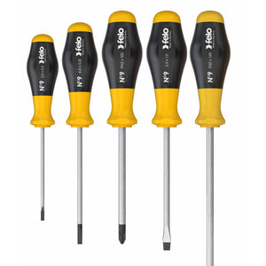 Felo 90095348 Screwdriver set SL/PH/SQ, 5pcs