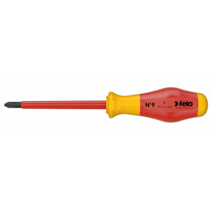 Felo 91396198 VDE Insulated No. 9 Slotted/Phillips Screwdriver Set, 6 Pieces