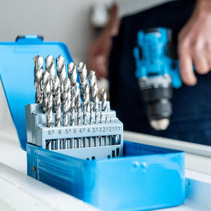 Hazet 2128N-1 HSS Twist Drill Bits in Case, 25 pcs