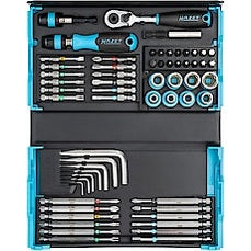 Hazet 2200SC-32 SmartCase Bit/Socket Set with Ratchet, 1/4" Drive, 59 Pieces