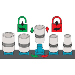 Hazet 2300SH-1 Smartholder 1/4" Socket/Bit Set, 39 Pieces