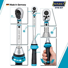 Hazet 5110-3CT 3/8" Torque Wrench, 10-60 Nm