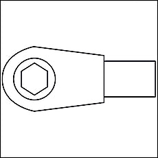 Hazet 6408-1 Insert Reversible Ratchet for Bits 9x12mm 5/16" Hex Output