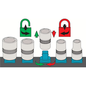 Hazet 850E-SR/7 - SmartRail 1/4" External Torx Socket Set