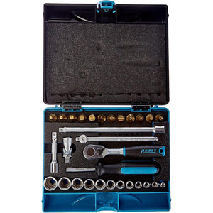 Hazet 854 1/4" 30 Pc Socket and Bit Titanium-Nitride Set