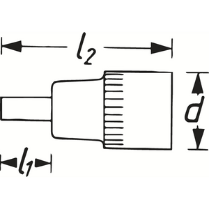 Hazet 8801KK-5 - 3⁄8″ Screwdriver Socket Inside Hexagon Profile