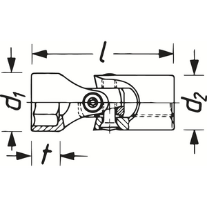 Hazet 880G-Z16 - 3⁄8″ Universal Joint Socket 12-Point Outside Traction Profile