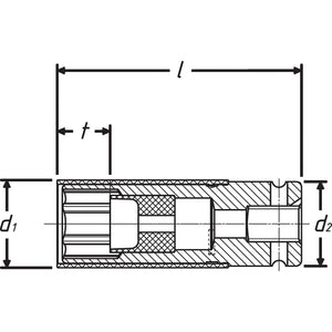 Hazet 903SLG-19 Impact socket 6-point 19mm x 1/2" Lug Nut Impact Socket with Plastic Sleeve