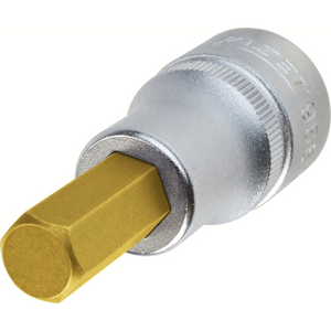 Hazet 986A-7/32 - 7/32" Hex Titanium-Nitride Bit Socket, 1/2" Drive