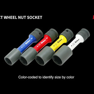 Koken 14145PM.110-17 - 1/2" Sq Drive Wheel Nut Socket 110mm Length Color coded Protector