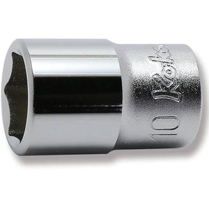 Koken 2400M-10 - 1/4" Sq Drive 6 point chrome Metric Socket 10mm