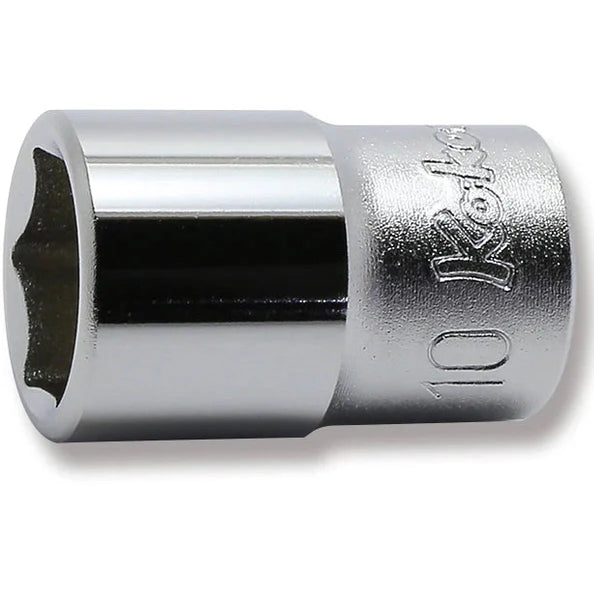 Koken 2400M-10 - 1/4" Sq Drive 6 point chrome Metric Socket 10mm