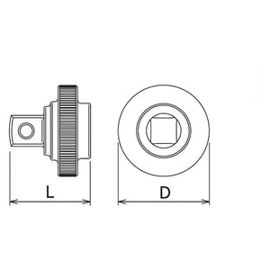 Koken 3756 - 3/8 Sq. Dr. Quick Spinner 3/8 Square Length 25.5mm