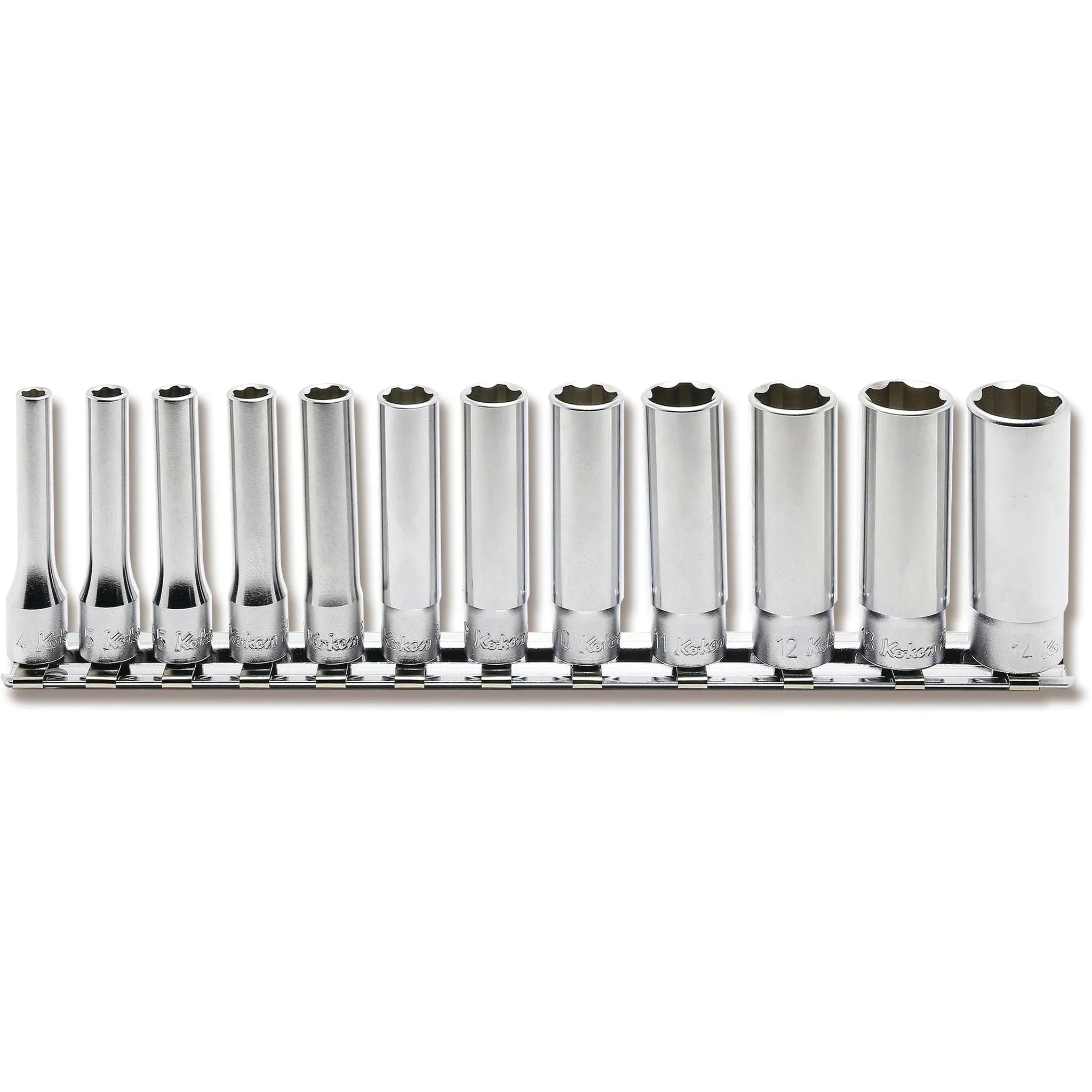 Koken RS2310M/12 - 12 Piece 1/4 Sq. Dr. Surface Drive Deep Metric Socket Set