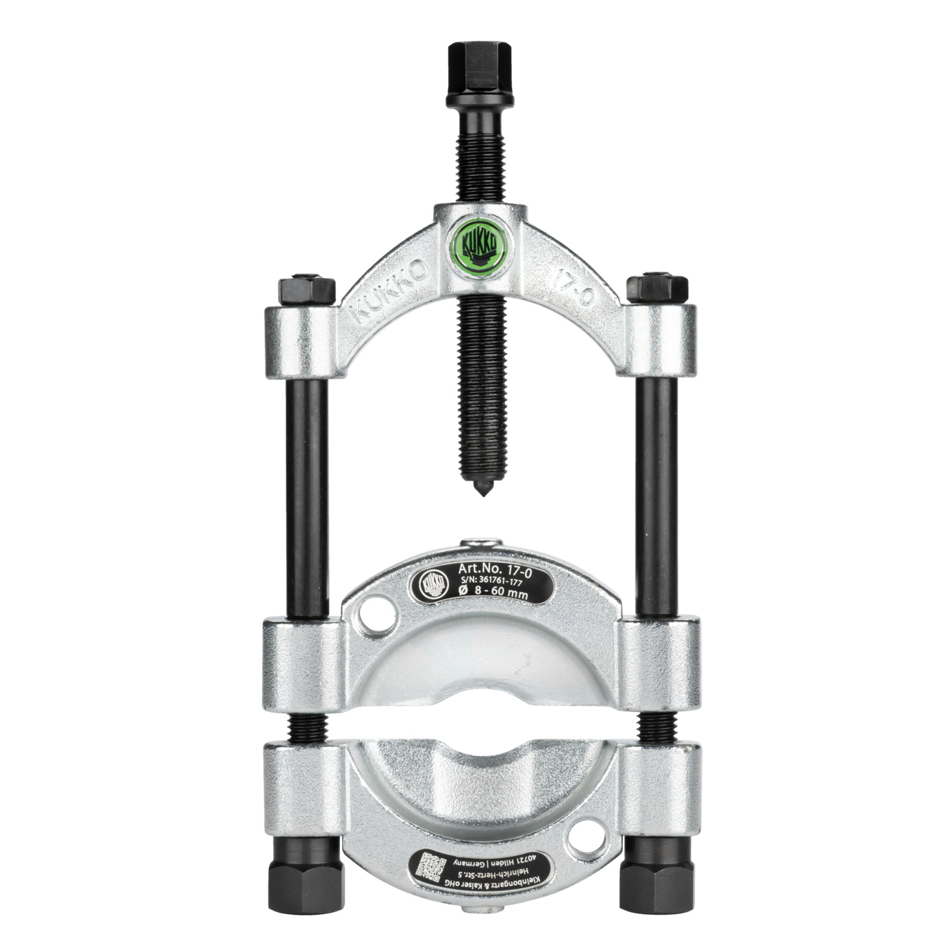 Kukko 17-0 | Seperator with quick clamping pressure spindle, separation diameter 8 mm - 60 mm, 21 mm usable cutting depth-Liger Tools