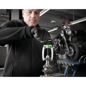 Kukko 43-3 | 2-jaw small parts puller with force-amplifying, self-centering jaws, up to 80 mm jaw opening, 80 mm reach-Liger Tools