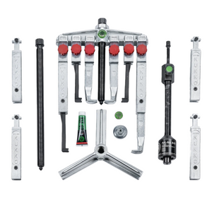 Kukko K-2030-20+S+B | 16-Piece Universal Puller Set (2-Jaw & 3-Jaw) With Two Different Types of Puller Jaws and Hydraulic Spindle-Liger Tools