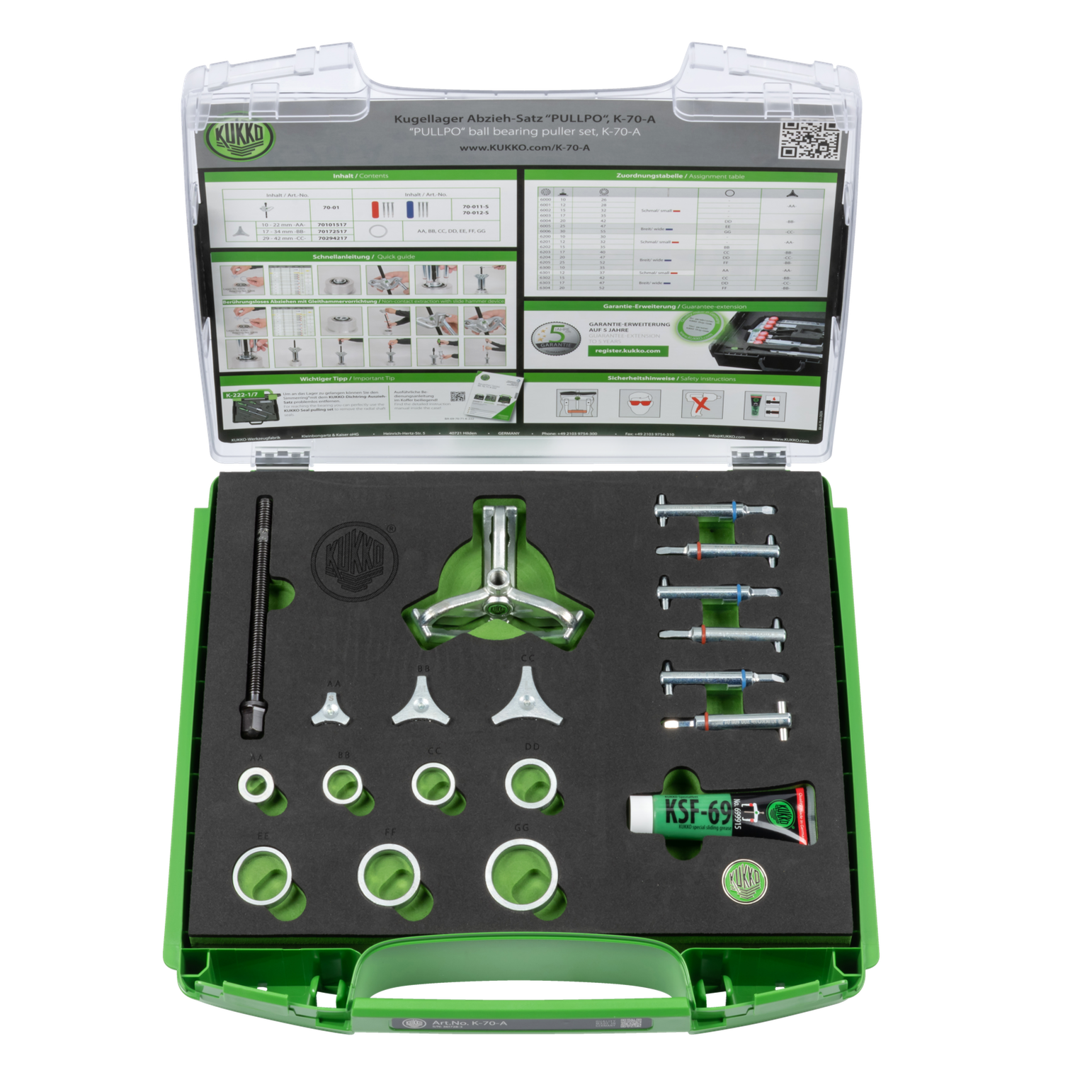 Kukko K-70-A | 18-piece ball bearing puller set "PULLPO" ø 10-30 mm-Liger Tools