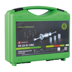 Kukko KS-22-01 | 10-piece sliding hammer set in set with thread adapters in various sizes-Liger Tools