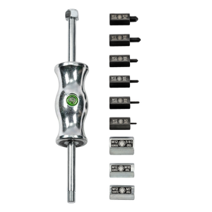 Kukko KS-22-01 | 10-piece sliding hammer set in set with thread adapters in various sizes-Liger Tools