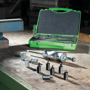 Kukko KS-22-01 | 10-piece sliding hammer set in set with thread adapters in various sizes-Liger Tools