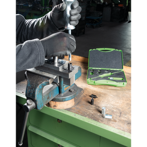 Kukko KS-22-01 | 10-piece sliding hammer set in set with thread adapters in various sizes-Liger Tools