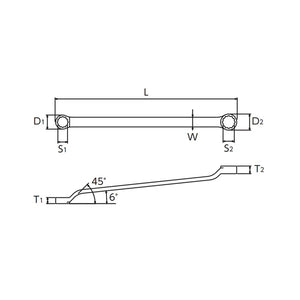 Nepros NM5-1417 - Metric Deep Offset Box-End - Standard Wrenches 12pt.