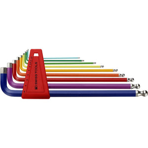 PB Swiss PB 212.LH-10 RB CN - RainBow Key, Long, Ball Point, L-Wrenches Set