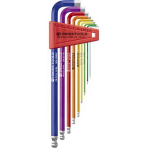 PB Swiss PB 212.LH-10 RB CN - RainBow Key, Long, Ball Point, L-Wrenches Set