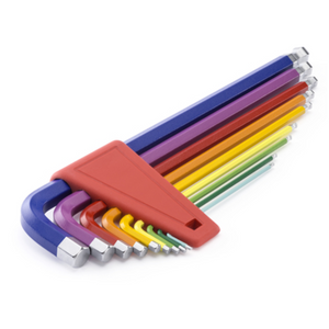 PB Swiss PB 212.LH-10 RB CN - RainBow Key, Long, Ball Point, L-Wrenches Set