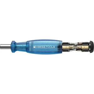 PB Swiss PB 6464.Blue - Insider Pocket Tool with Integrated Bit Magazine, 8 Precision Bits C6