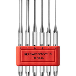 PB Swiss PB 755.B CN - Pin punch, drift punch, octagonal, set in practical plastic holder