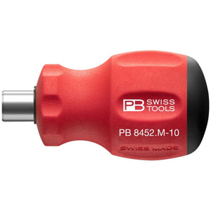 PB Swiss PB 8452.M-10 - SwissGrip Stubby Universal Bit Holder, for Precision Bits C 6.3 and E 6.3 1/4"