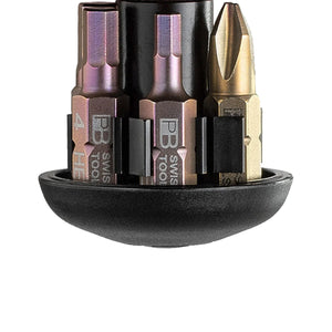 PB Swiss PB 8453.R-30 - Stubby Ratchet, Ratchet Handle, Integrated Bit Magazine, 6 Precision Bits C6