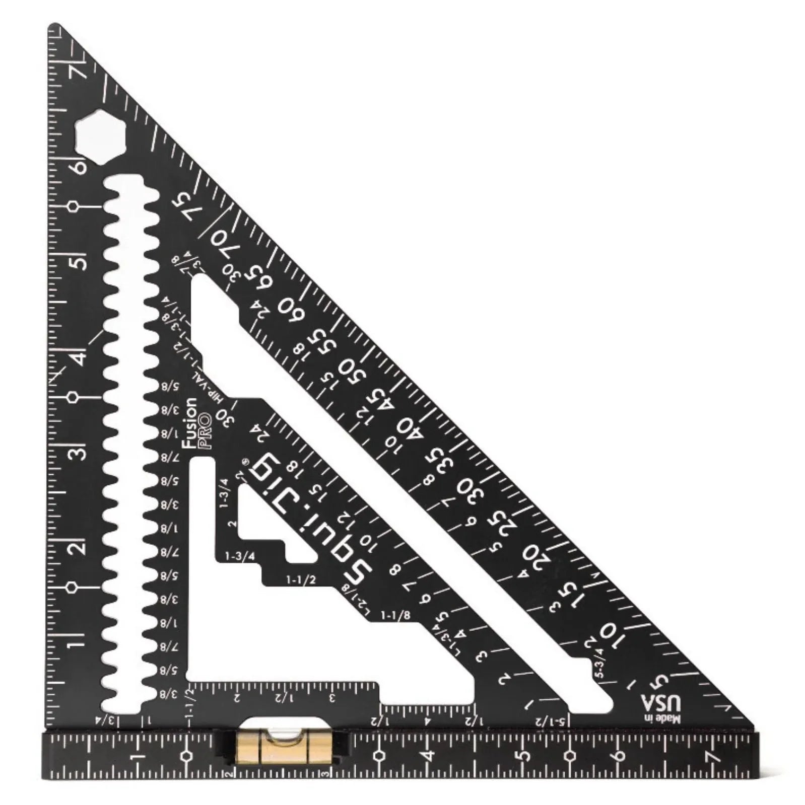 Squi.Jig Fusion Pro 7.5" Rafter Square with Level-Liger Tools