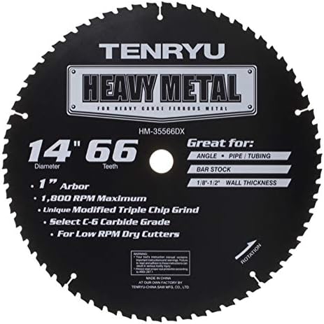 Tenryu HM-35566DX Heavy Metal 14" x 66T 1" Arbor-Liger Tools