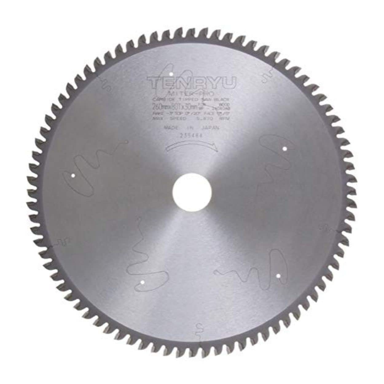 Tenryu MP-26080AB Miter-Pro Plus Series 260mm X 80T Blade for Kapex Miter Saw-Liger Tools
