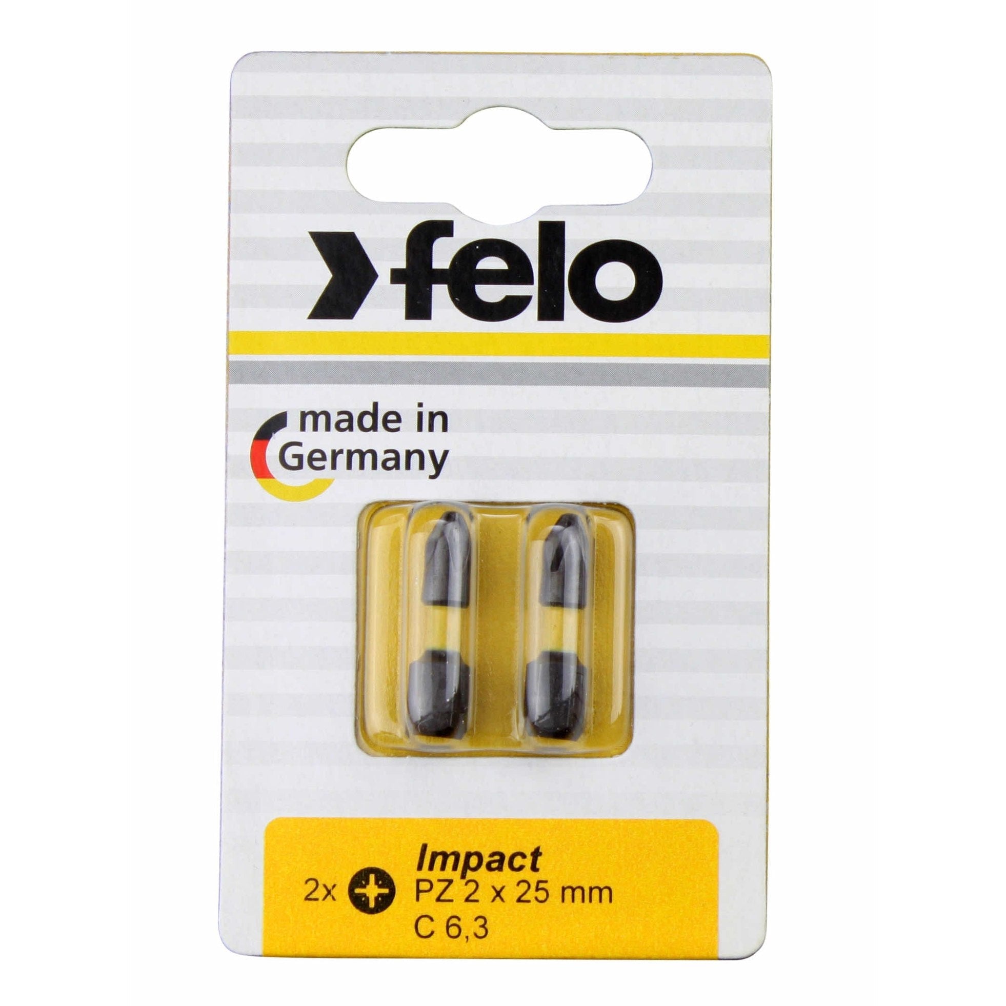 Felo 02203241Phillips #3 x 25 mm Impact Bit - 2 Pieces, Carded