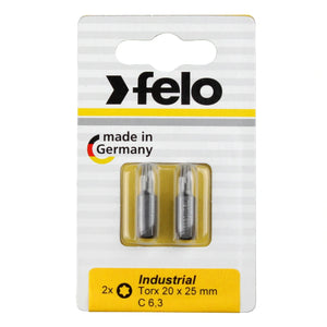 Felo 02627036 Torx T27 x 25 mm Bits - 2 Pieces
