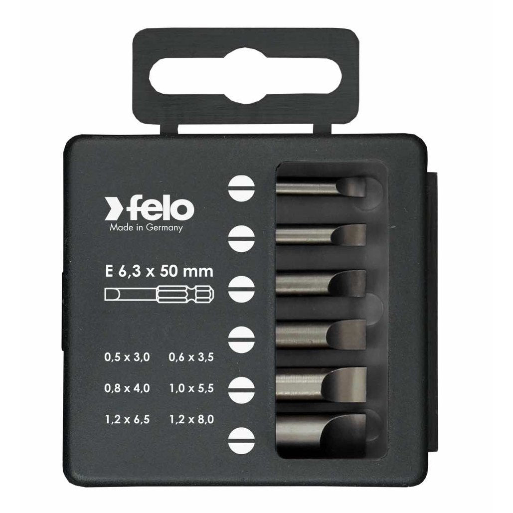 Felo 03091516 Profi Bit Box 6 Bits x 50 mm - Slotted